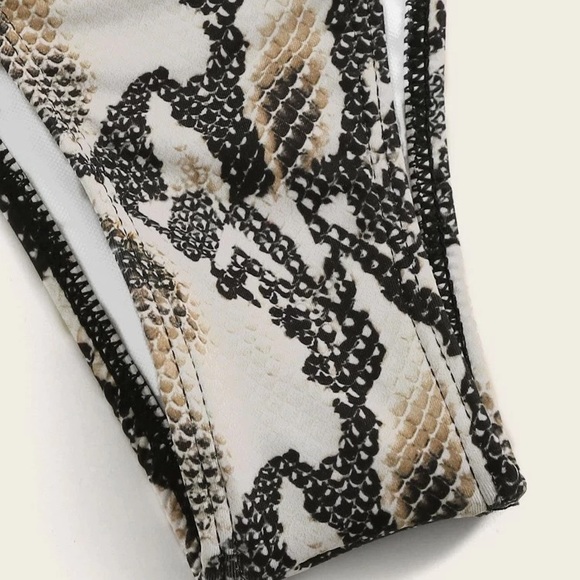 Snakeskin Ring Linked High Waisted Bikini - Picture 4 of 8